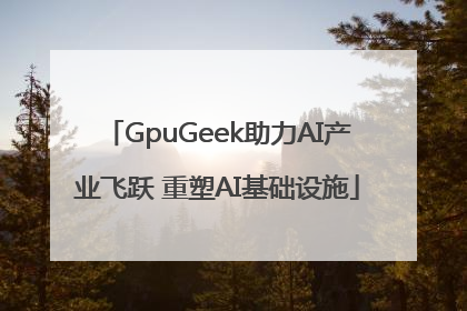 GpuGeek助力AI产业飞跃 重塑AI基础设施
